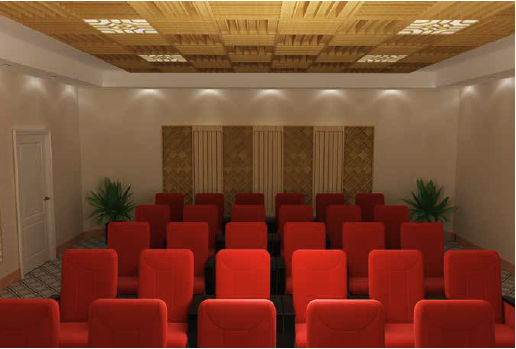 混響可調百葉系統示意圖